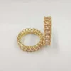 LOZRUNVE Punk Design Jewelry Color Baguette Band Coloured Ring 925 Silver