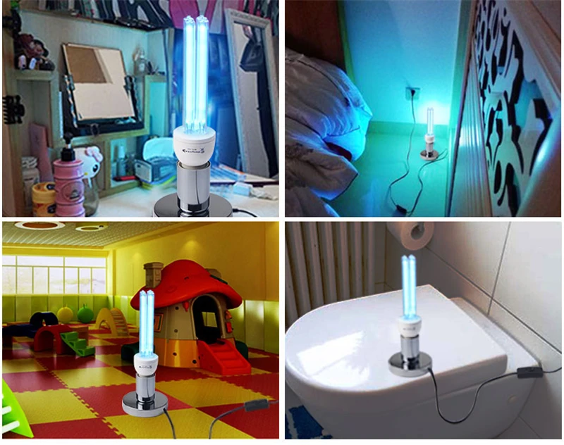 uvc e27远程石英杀菌消毒cfl臭氧灯灯泡紫外线e27基地消毒细菌杀灭