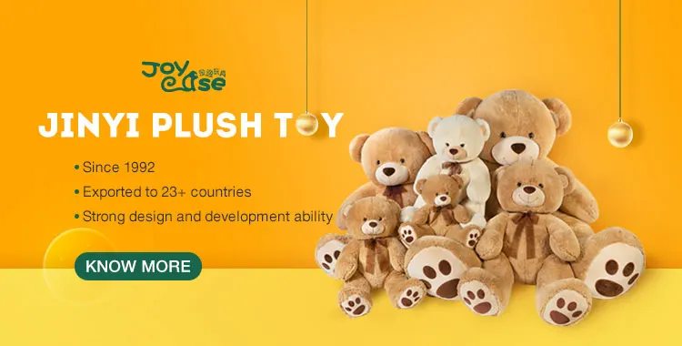 Customized sizes cute soft cotton plush teddy bear toys