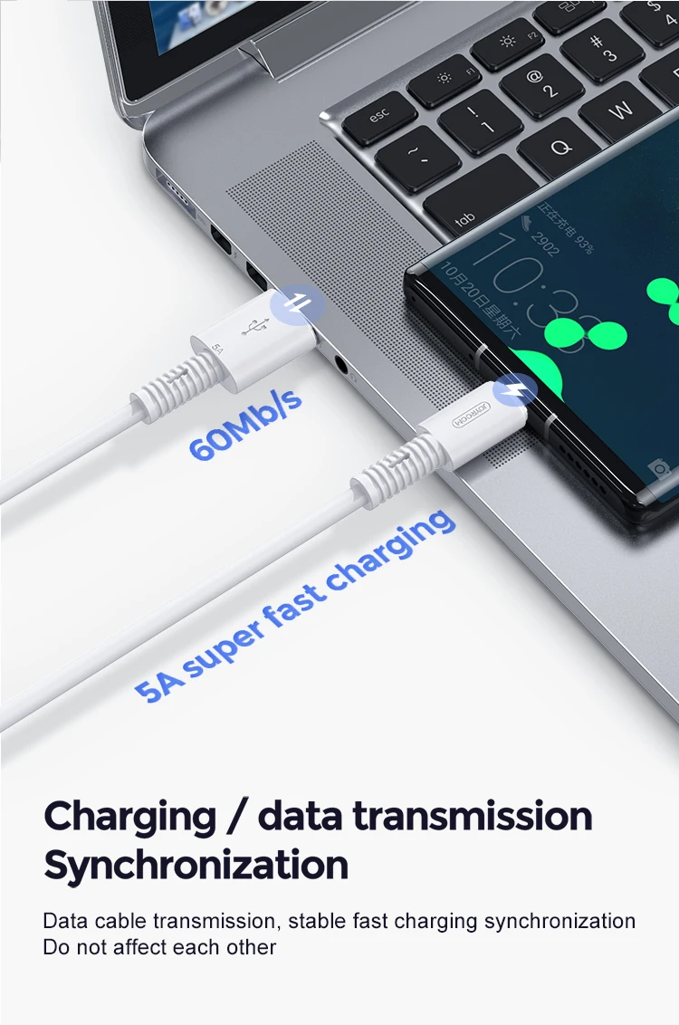 Joyroom 5A TPE Fast Charging Data Cable 2M for iPhone | Android | Type-C