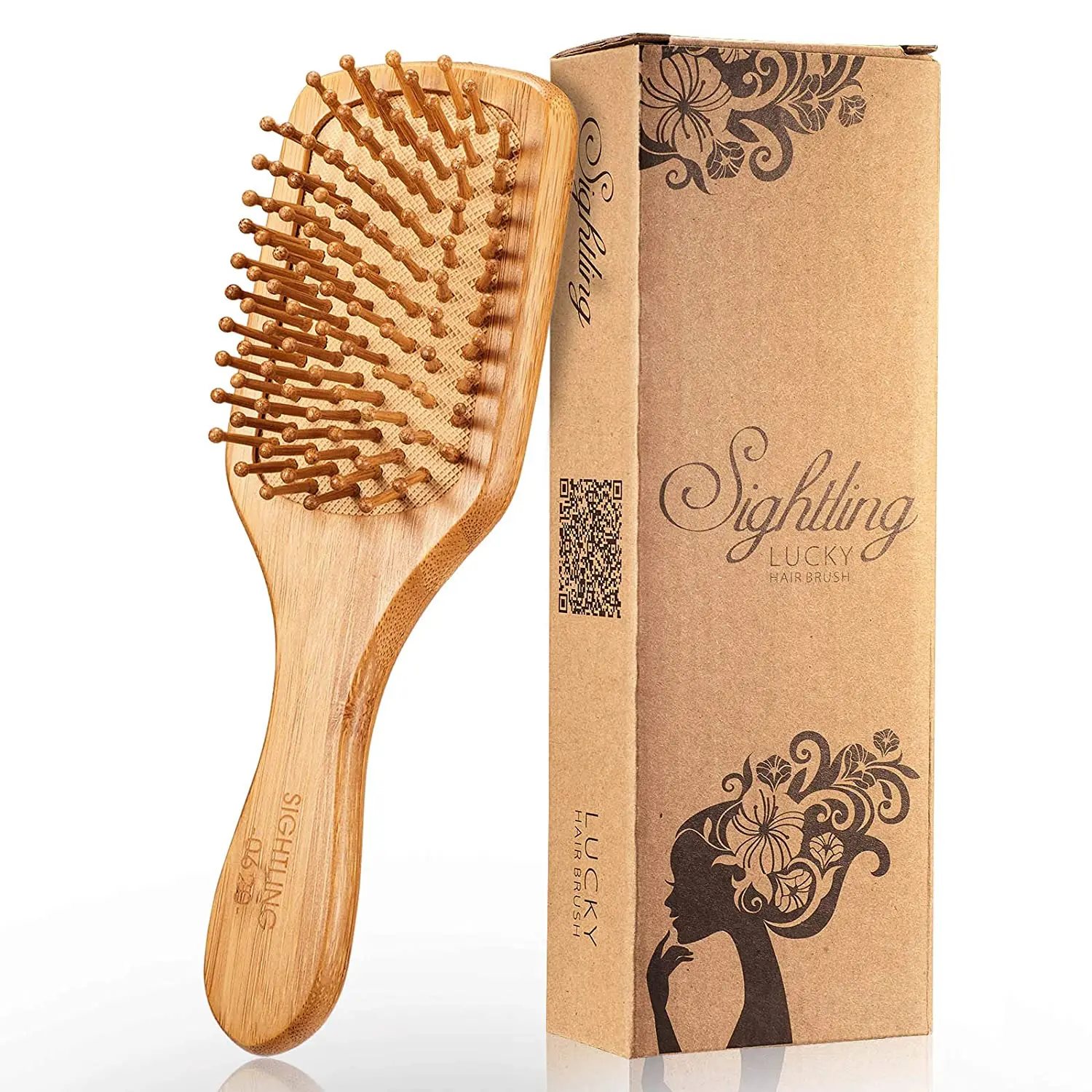 Ecofriendly Natural Wood Detangling Hair Comb Brush Scalp Massage