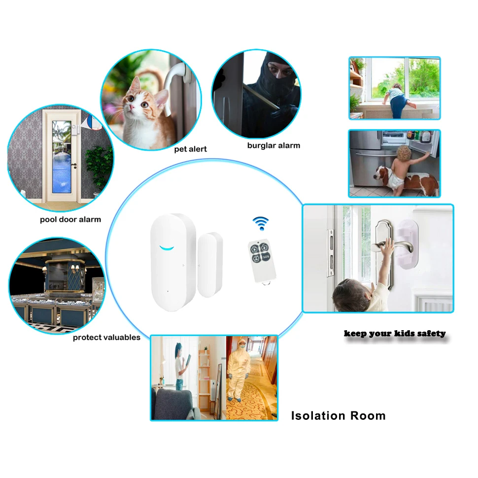 HiYi China manufacture hot sale zigbee 433 Hz remote check Window and Door Alarm - ANKUX.COM