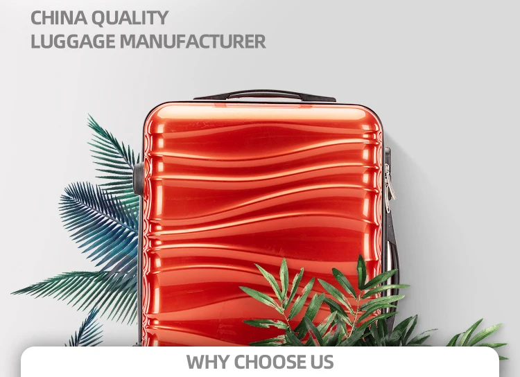 ABS+ PC hard shell lightweight travel luggage for wholesale