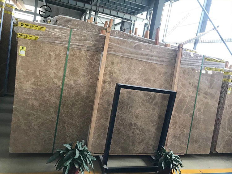 Good Price Imported Polished Light Emperador Marble Slab for Wall Tile