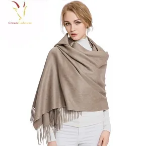 Wholesale Women Winter Solid Wool Cashmere Pashmina Scarf Shawl