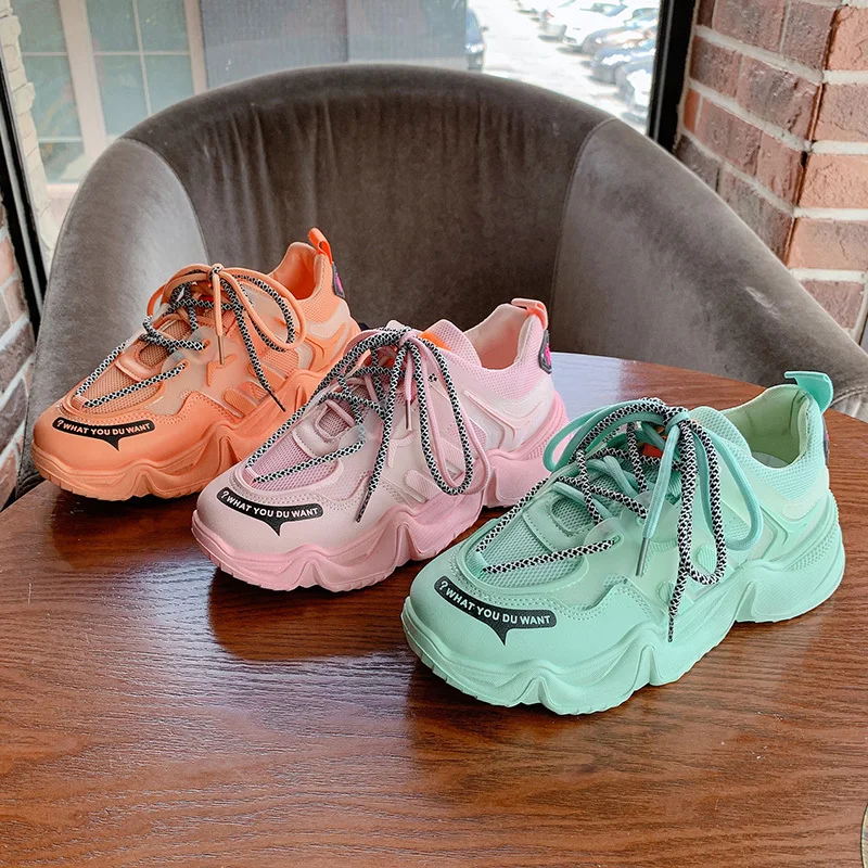 
Small Batch Wholesale Factory Direct Breathable Sport Shoes Round Head Casual Sneakers For Women/ Ladies New Arrivals 2020 