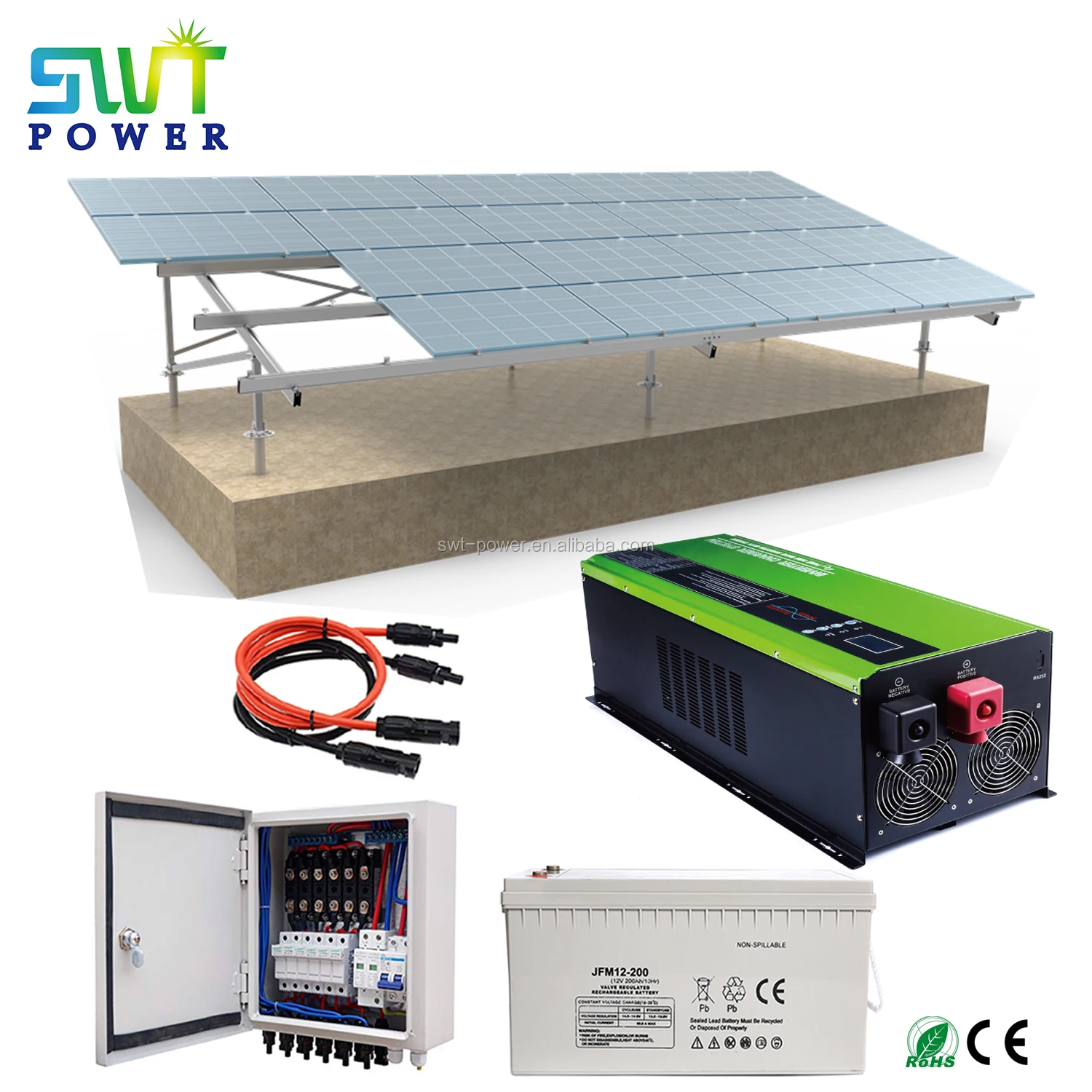 Complete Off Grid 5kw Home Solar System Kits With Energy Backup