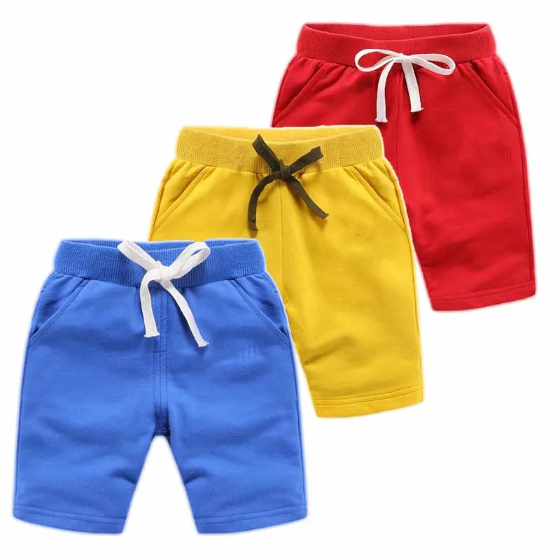 Custom Logo Summer Trousers Children's Shorts Boy Baby Elastic Solid ...