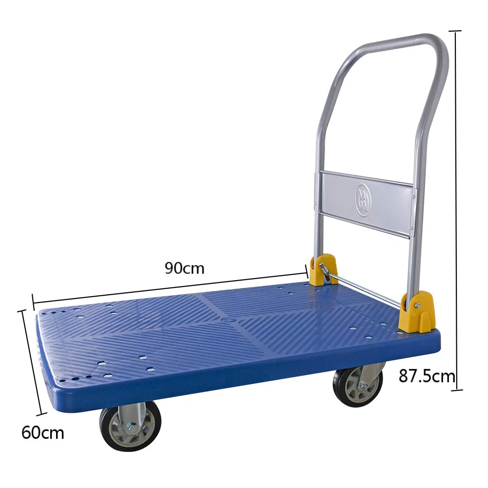 400KG Folding Heavy Duty Platform Trolley Hand Truck Foldable Cart Adjustable