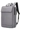 New Design Waterproof Nylon Laptop Backpack For Macbook Air With Pockrt Outside For Mouse&Charger&Book ,Gray&Black