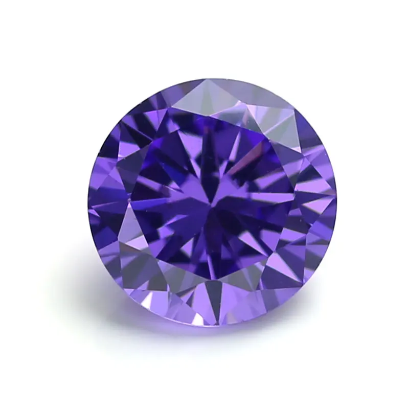 梅西紫罗兰 cz 宝石圆形 3-12毫米 1000 pcs/pack 珠宝制作