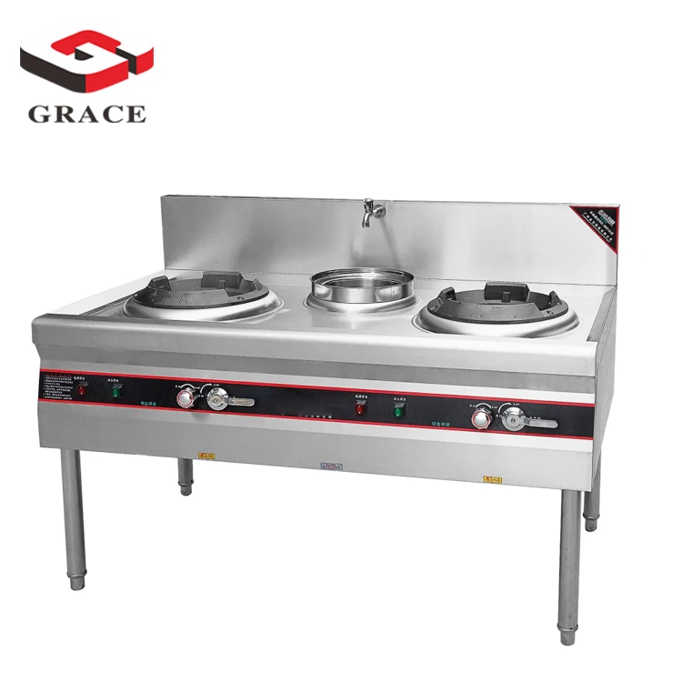 Chinese Commercial Gas Stove 2 Burner 2 Water Wok Burner Gas Stove For Restaurants Buy Chinese