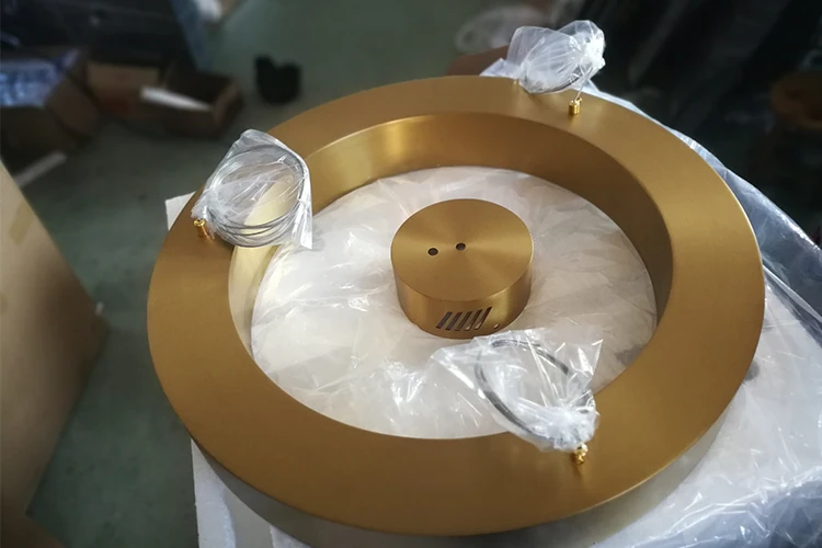 Modern round gold stainless steel acrylic project home decor Pendant lamp Chandelier