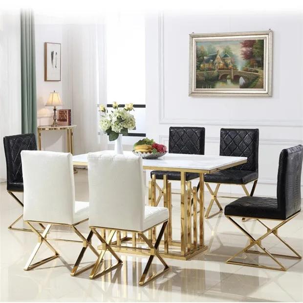 Dining Room Table Sets Dining Tables Modern With Stone Marble Top And