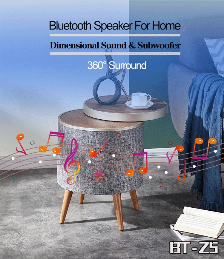 Subwoofer Bass Coffee Table Speaker With Qi Wireless Charger Buy Wireless Charger For