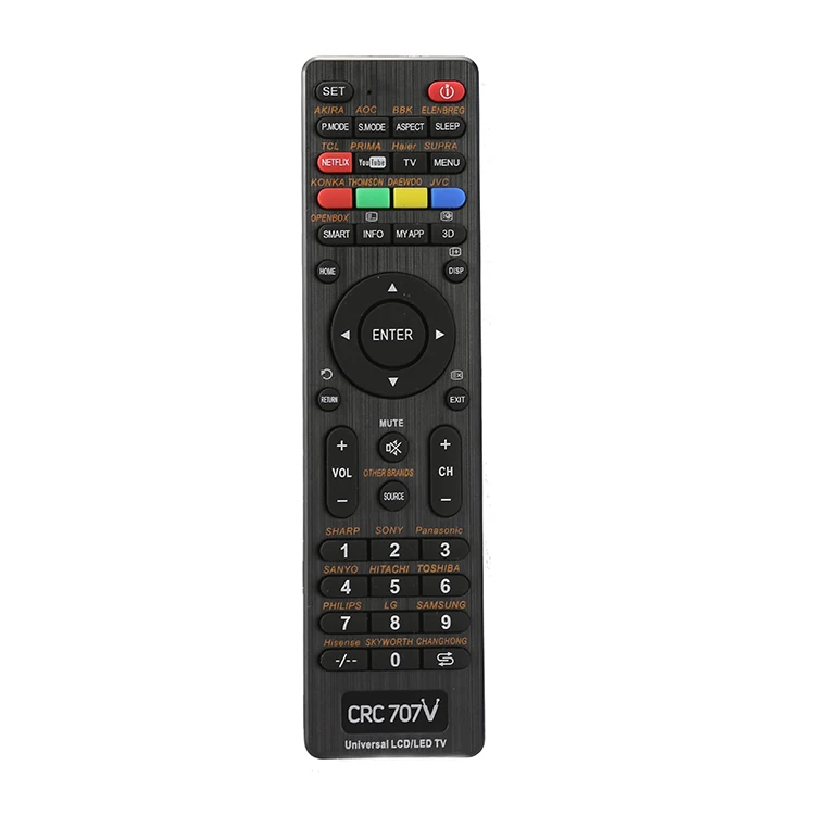 Universal remote control CRC 707V for LCD tv remote from china supplier
