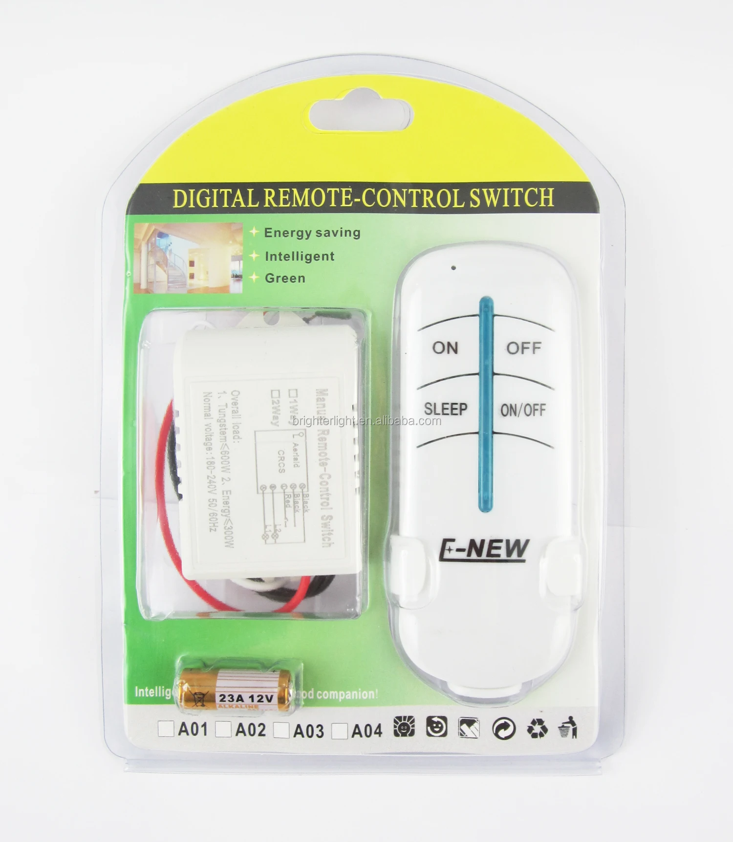 1 Way Wireless Digital Remote Control Light Switch 220v 300w - Buy 1 ...