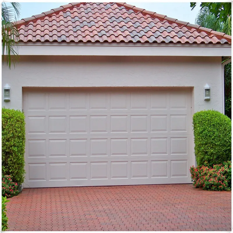 9W*7H  Excellent Quality Vertical Insulated Aluminum Overhead Sectional Garage Door With Motor