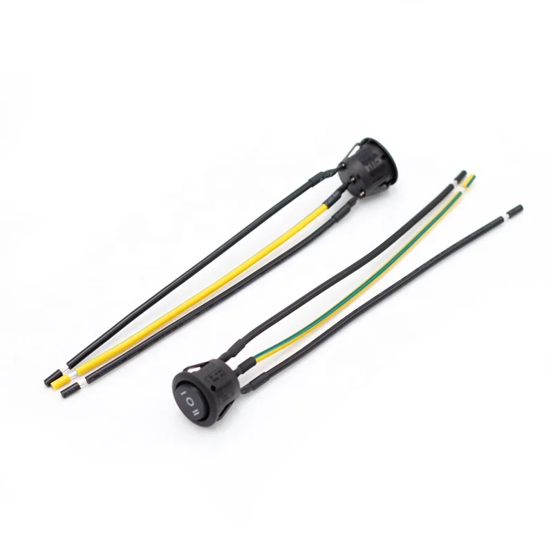 250v 6a On-off-on 3 Position Rocker Switch 3 Pin Switch With Cable ...