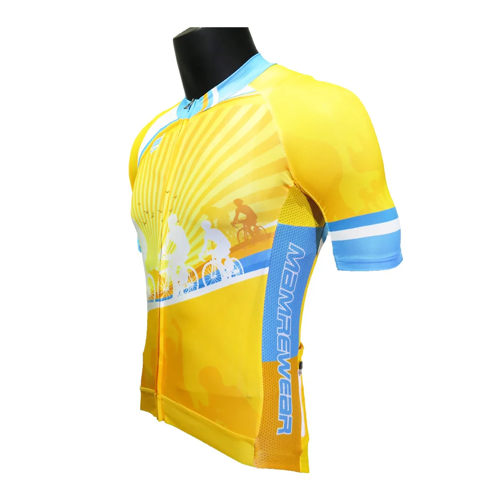 fluorescent yellow cycling jersey