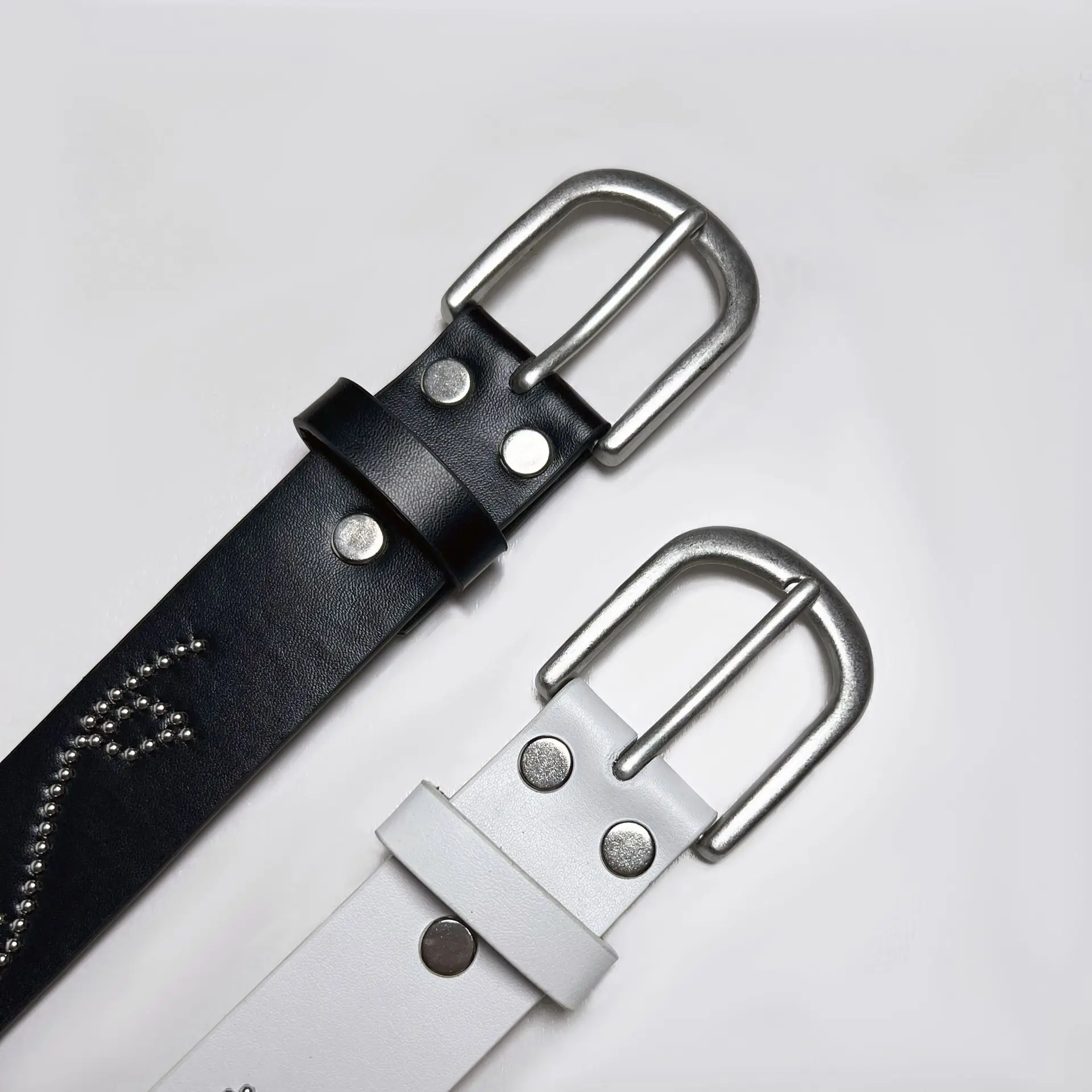2026 New Women's PU Y2K Style Rhinestone Belt With Alloy Buckle Fashionable Belt, Suitable For Jeans And Skirts_voghion.com