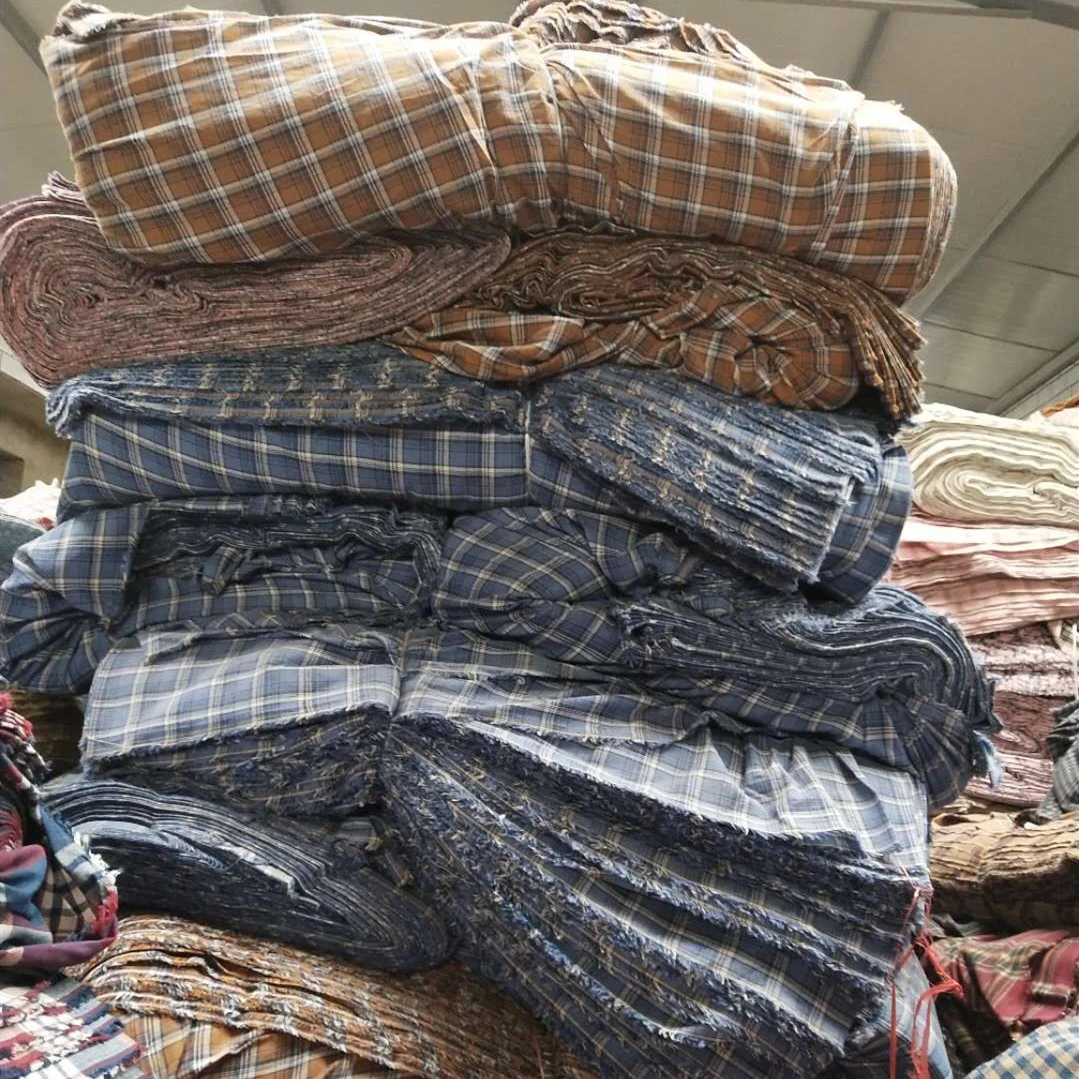 2020 Stocklot 100 Cotton Yarn Dyed Check Fabrics For Shirt Buy 100