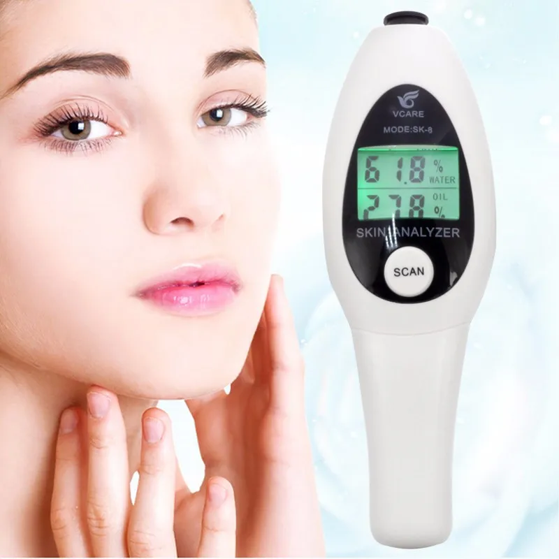 Professional LCD Display Precision Skin Care Tester Moisture Oil Content Facial Skin Analyzer Face Care Health Monitoring