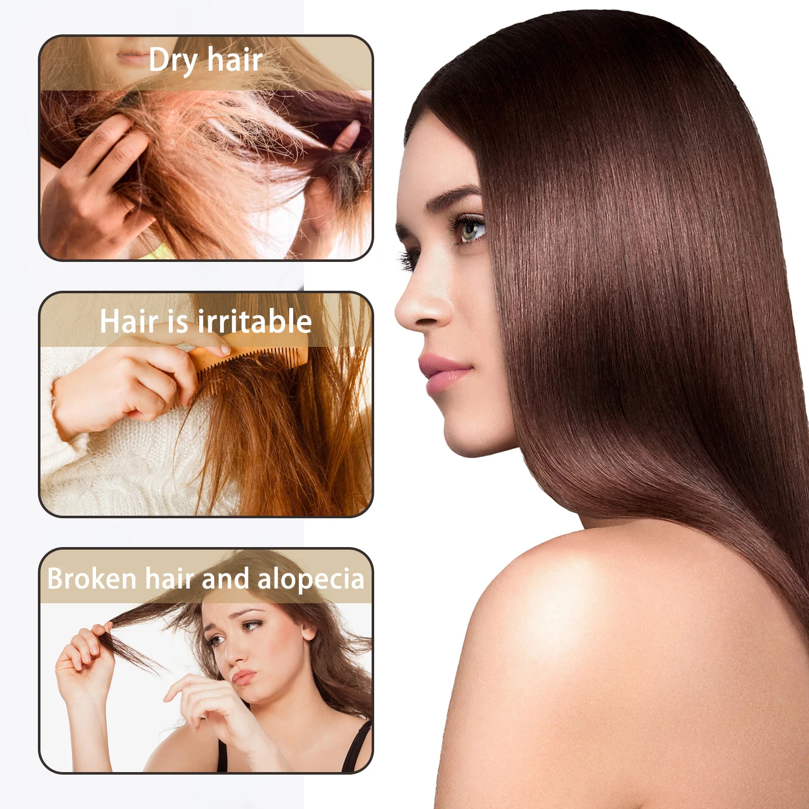 Ouhoe Keratin Silk Smooth Hair Mask No Steam Repair,Hot Dyeing,Hair ...