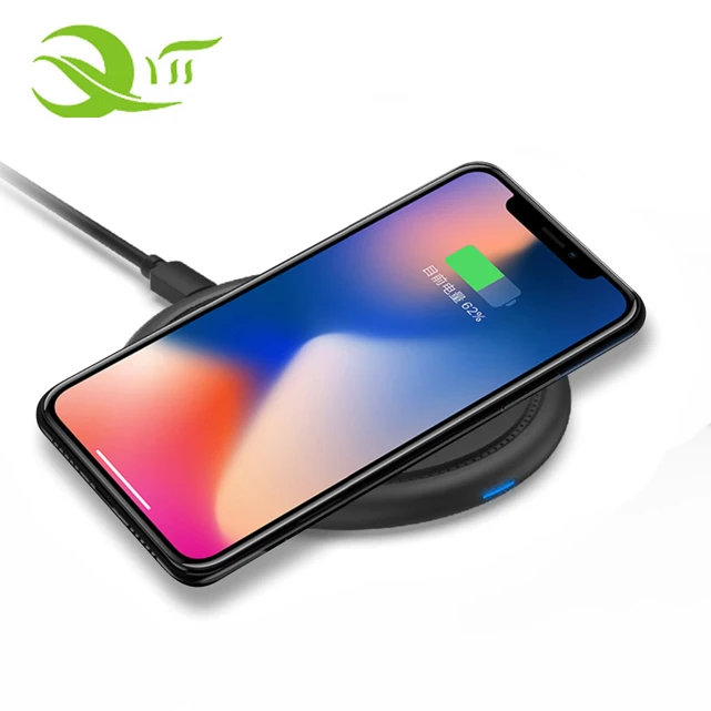 Newest Smart Universal QI Fast Wireless Charger Receiver with LED Light for Kinds of Phones