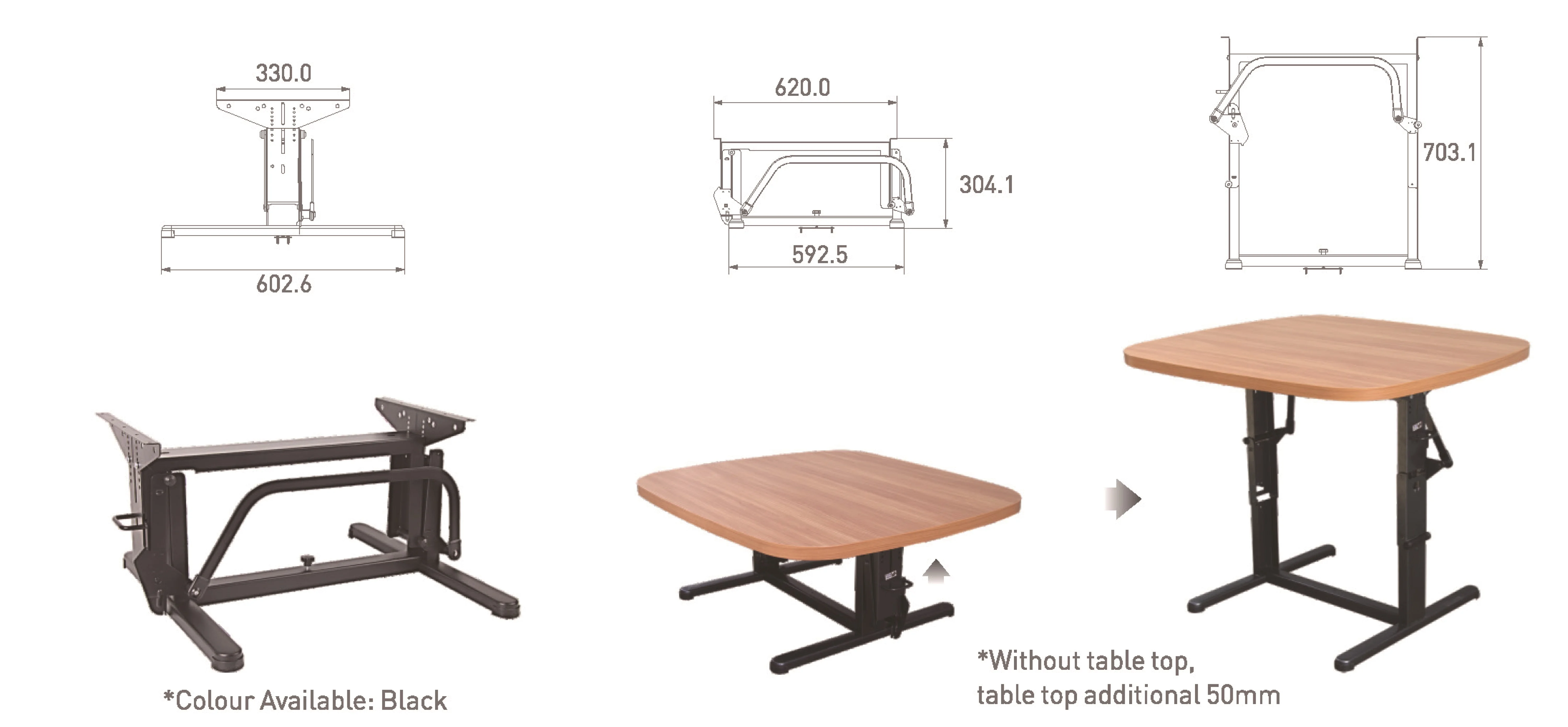 Rv Caravan Trailer Camper Double Folding Table Support Adjustable Metal Dining Table Bases