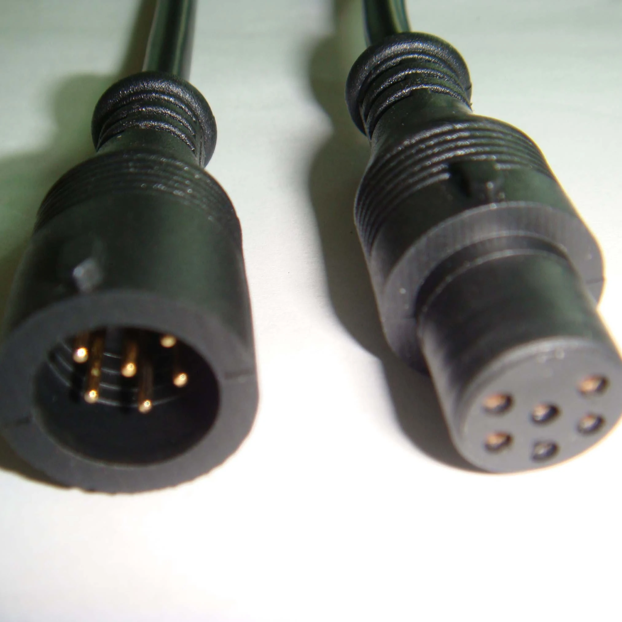 Waterproof electrical connectors with 6 pin