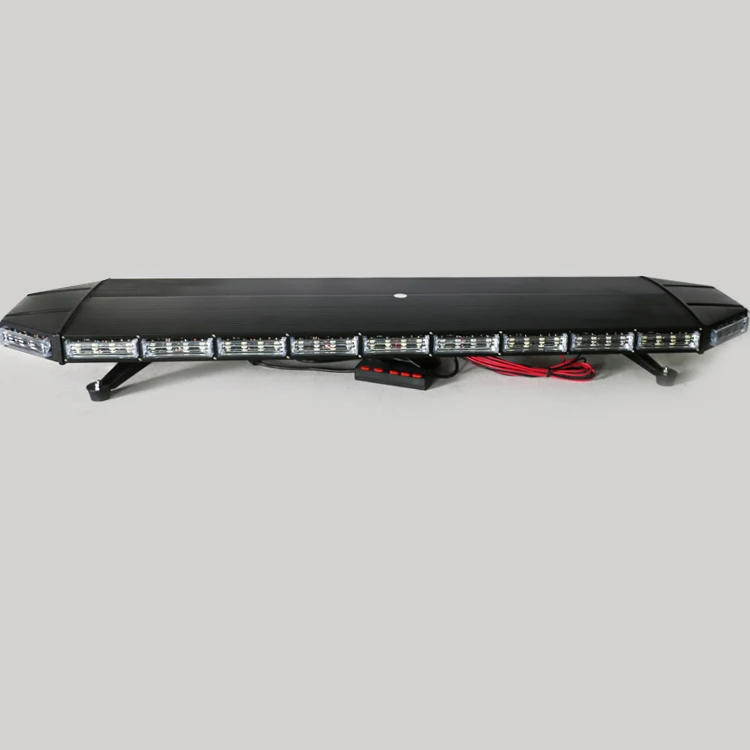 Customize 3W LED 288W 122cm warning strobe rooftop red blue yellow white led emergency light bar for car truck