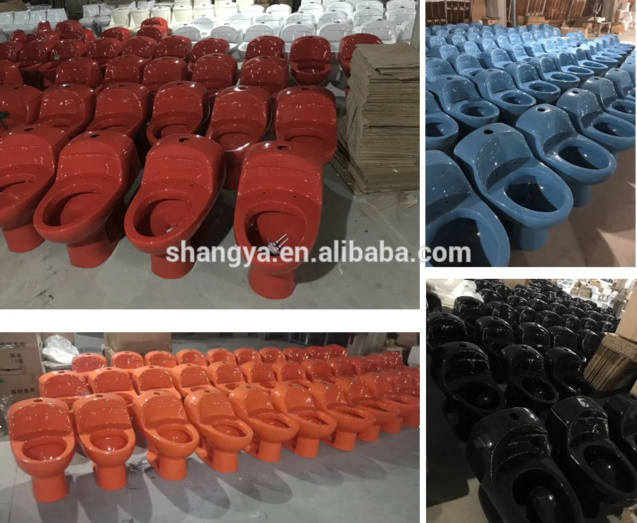 Wholesale cheap south american sanitarios inodoro color sanitary ware toilet bowl siphonic one piece ceramic bathroom wc toilet factory