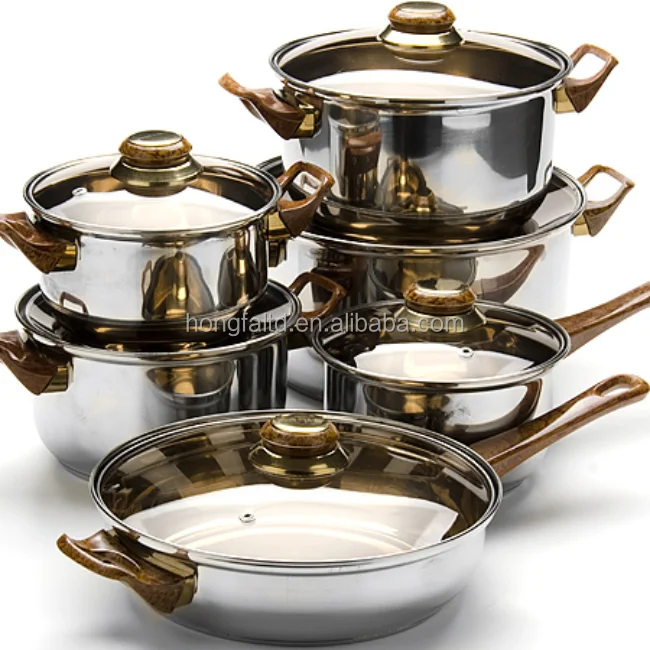 Cookware Set Kitchen Accessories Stainless Steel 12pcs Palm Restaurant