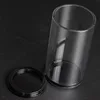 clear acrylic tube plastic pmma figure display round case black base with lid
