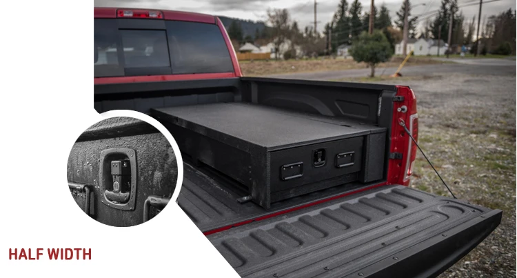 Pickup Service Work Box Truck Bed Half Width Tool Storage View