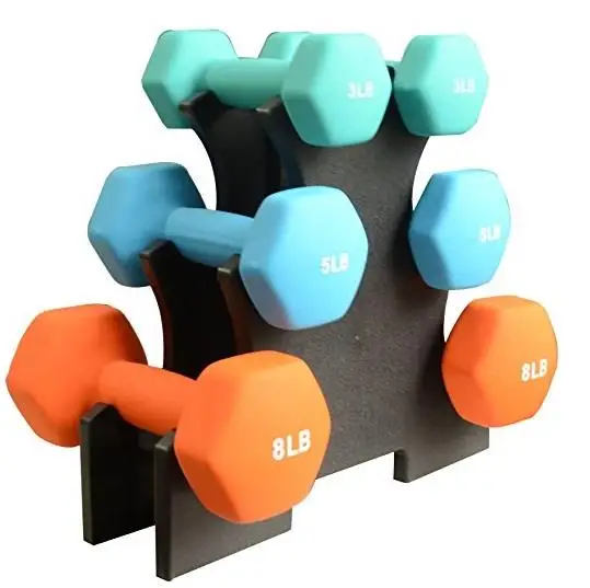 Gym Exercise Multi Weight Size & Color Neoprene Dumbbell Set