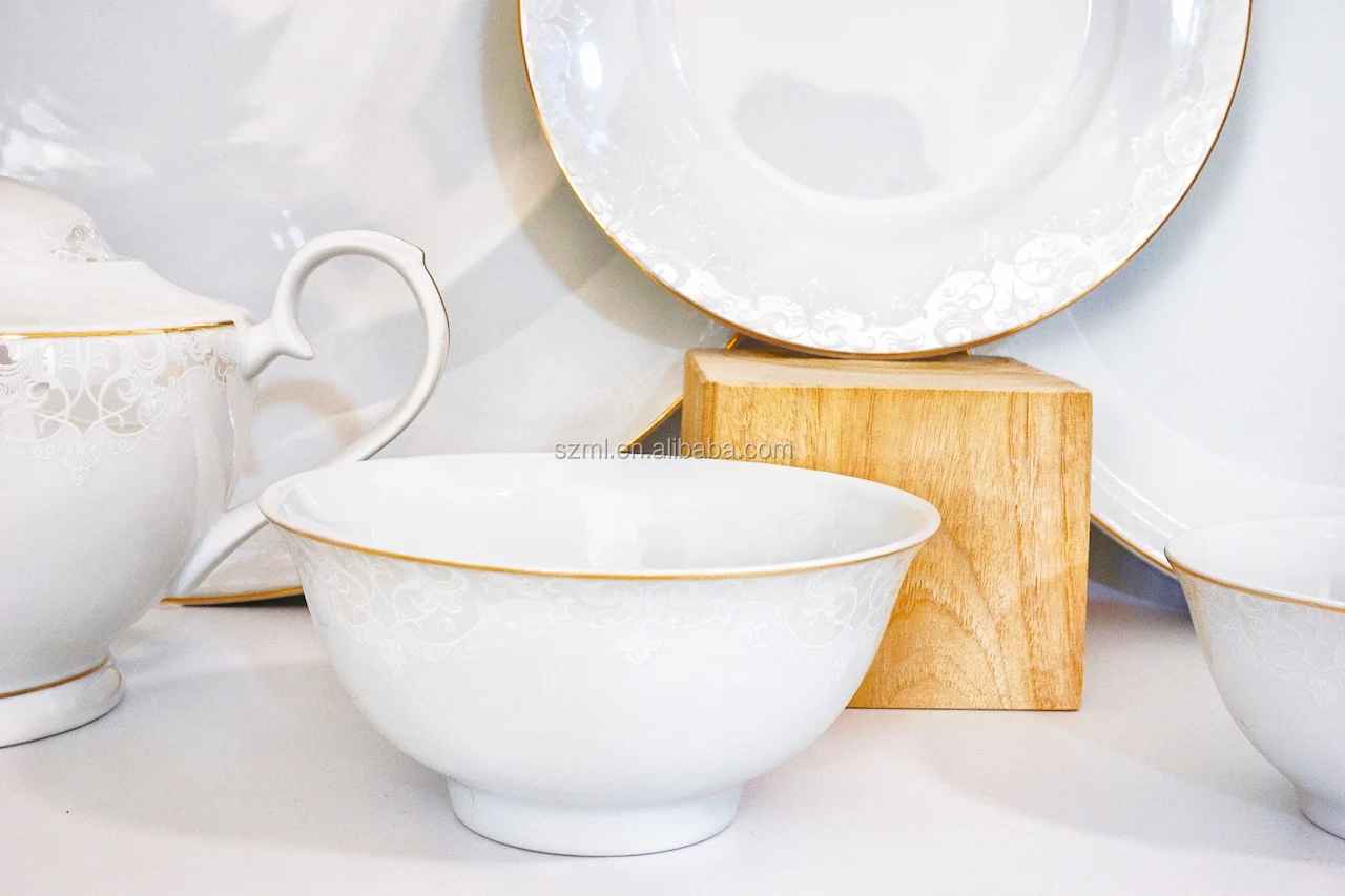 140pcs Vintage Posuda Kazakhstan Ceramic Tableware China Dinner Set For