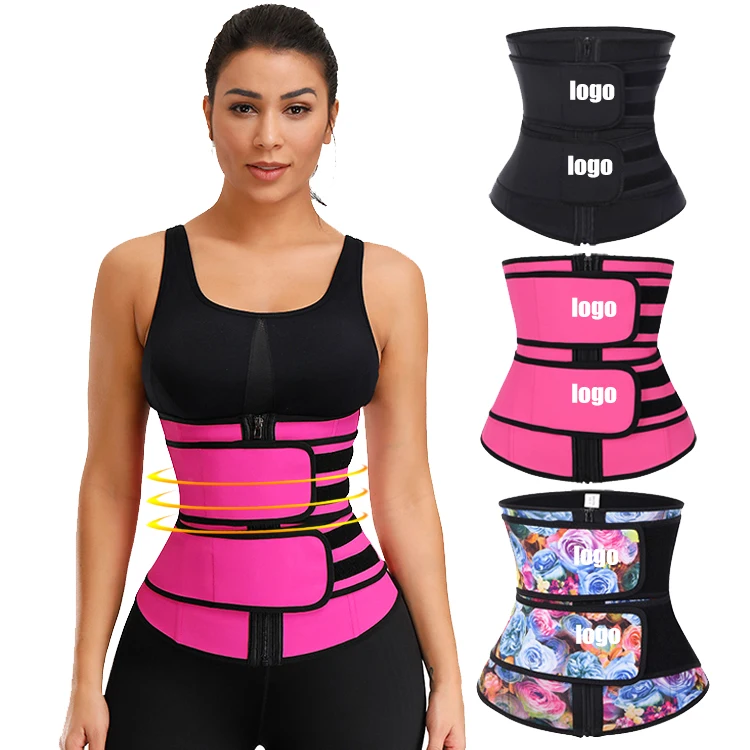 

New Listing Compression Double Strap Latex Waist Trainer Women Workout Shapewear Waist Trimmer Belt With Custom Logo