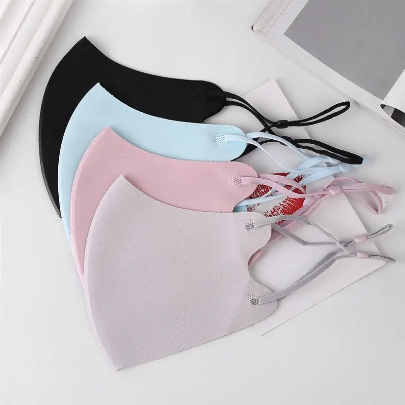 Hot Sell Breathable Wholesale Unisex Washable Ice Silk Cotton Face fashion Mask