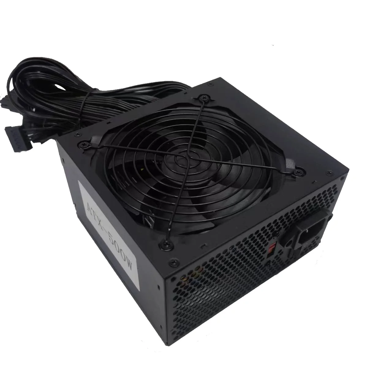 500w Pc Atx Power Supply Psu With 12cm Fan Black Cover For Office