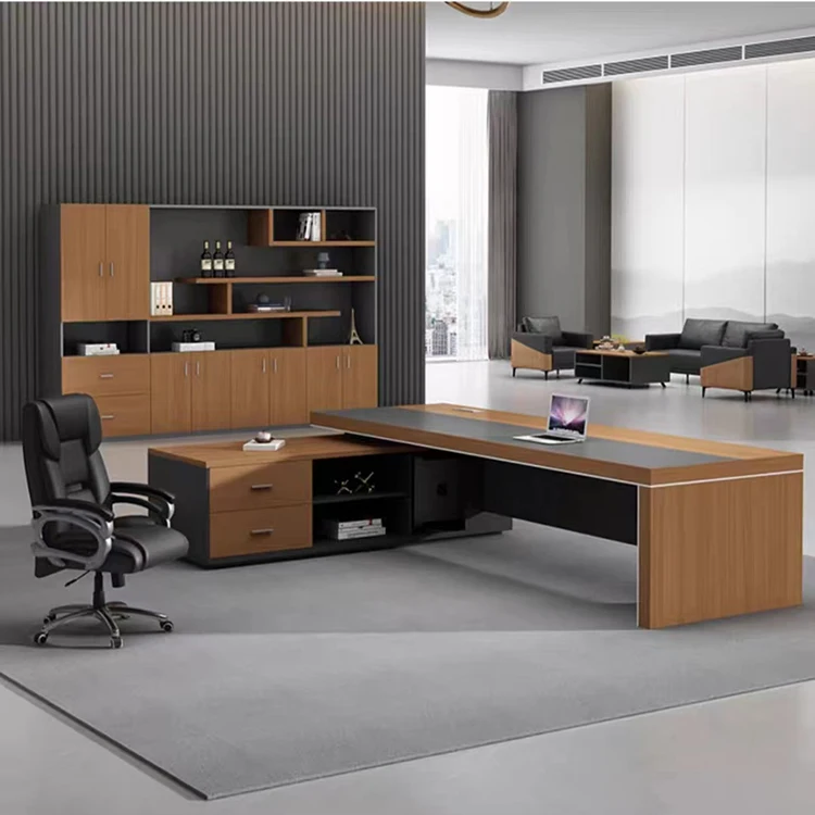 Moderno De Lujo Executive Oficina Escritorio Mobilier De Bureau En Bois ...