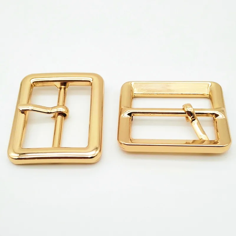 25mm 30mm 50mm Inner Zinc Alloy Pin Buckle In Shiny Gold And Shiny
