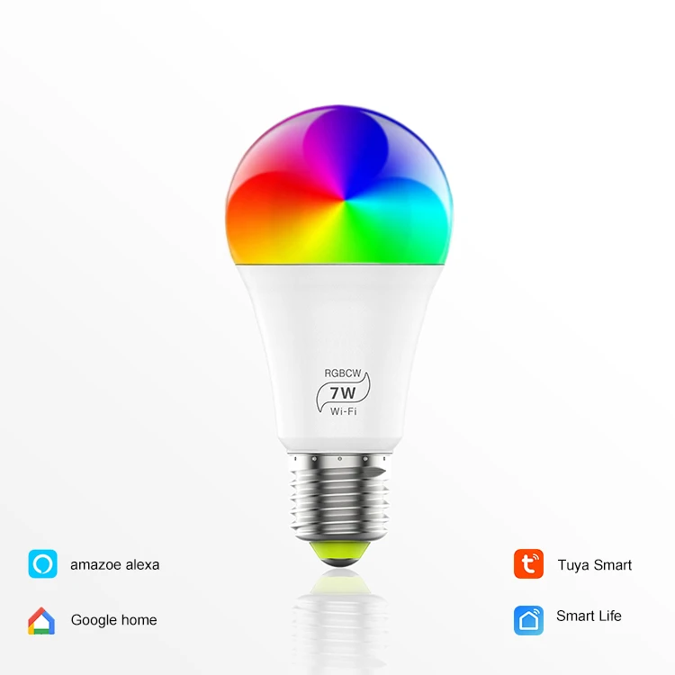 Google assistant RGBW E26/E27/B22 smart led bulb alexa wifi