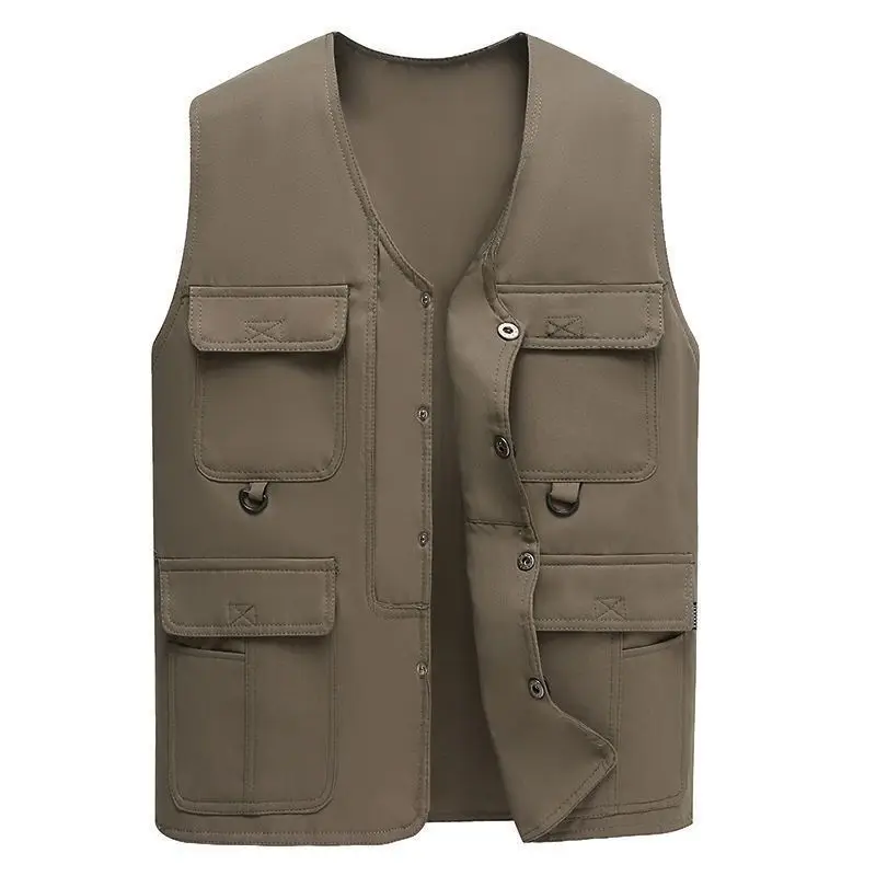 2024 Custom Designs Newest Outdoor Men's Multi Pocket Cotton Life Vest Fishing Vest Wholesale Fishin