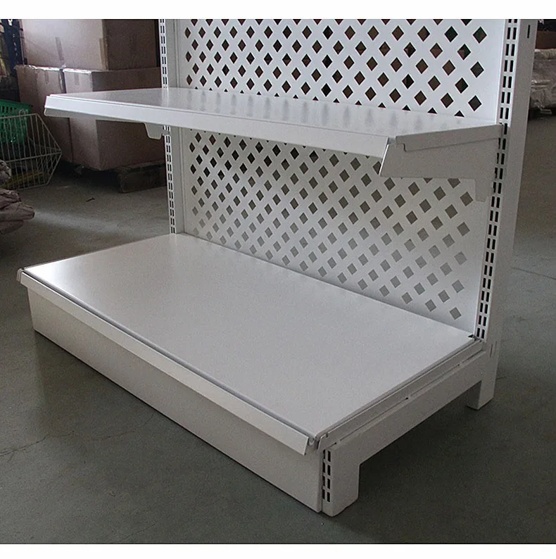 Retail Shop Supermarket Gondola Shelving Heavy Duty Metal Storage