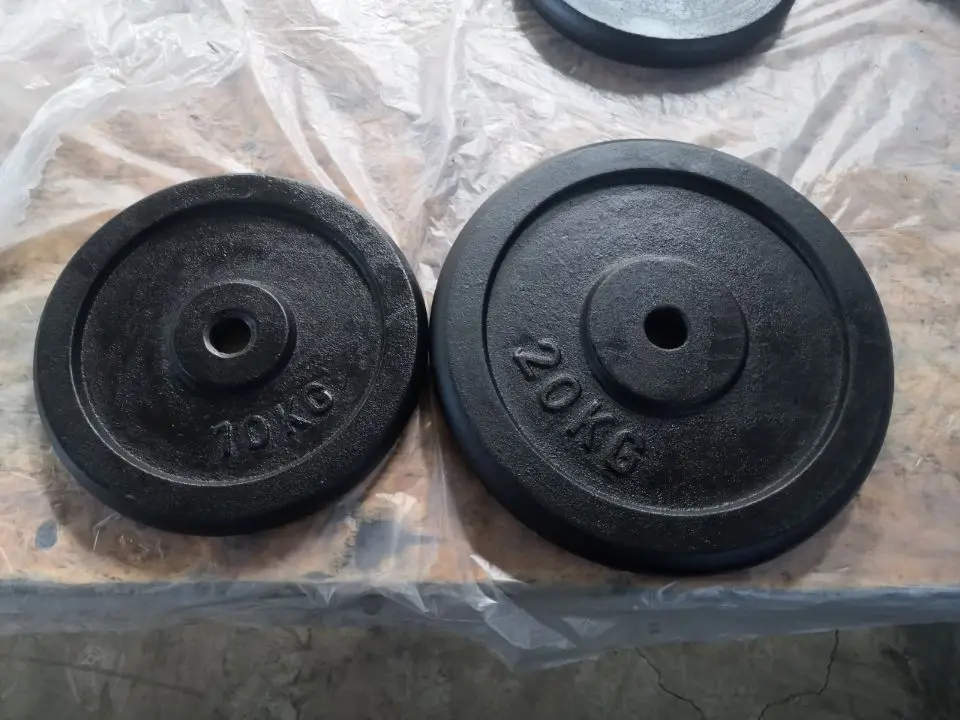 Factory Hot Sell Black Paint Weight Plates Cast Iron Dumbbell Plate
