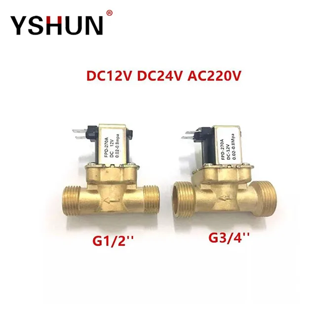 FPD-270A DC12V NC/normally closed Plastic Electrical Inlet Solenoid Water Valve 