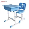Single seat plastic school desk and chair for primiary school