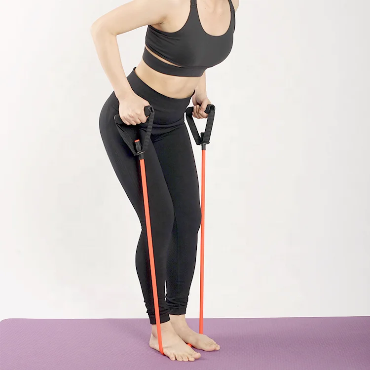 
Warlmart Hot Sale Natural Latex Adjustable Foam Handle Chest Expander Resistance Bands Tube 